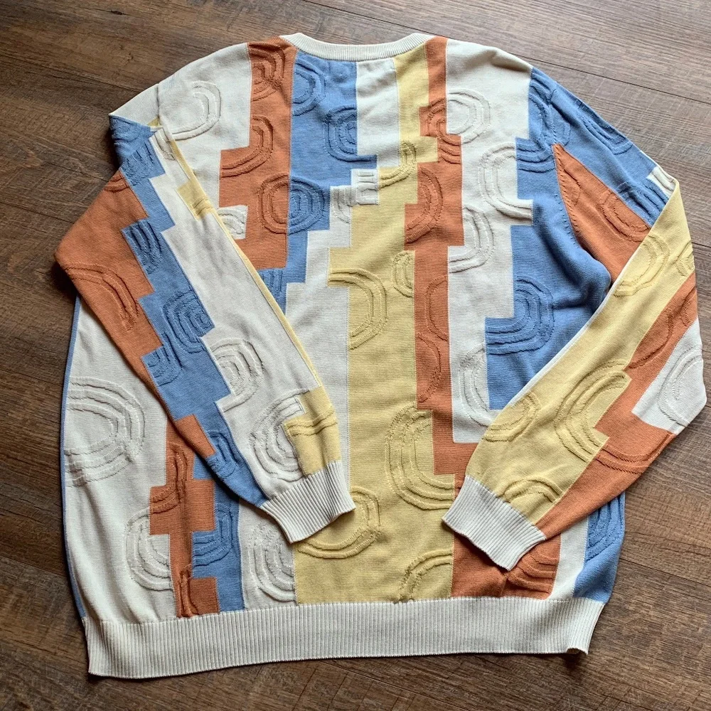 Men's Tundra Silk-Cotton Textured Lightweight Sweater Sz Large - Picture 5 of 6